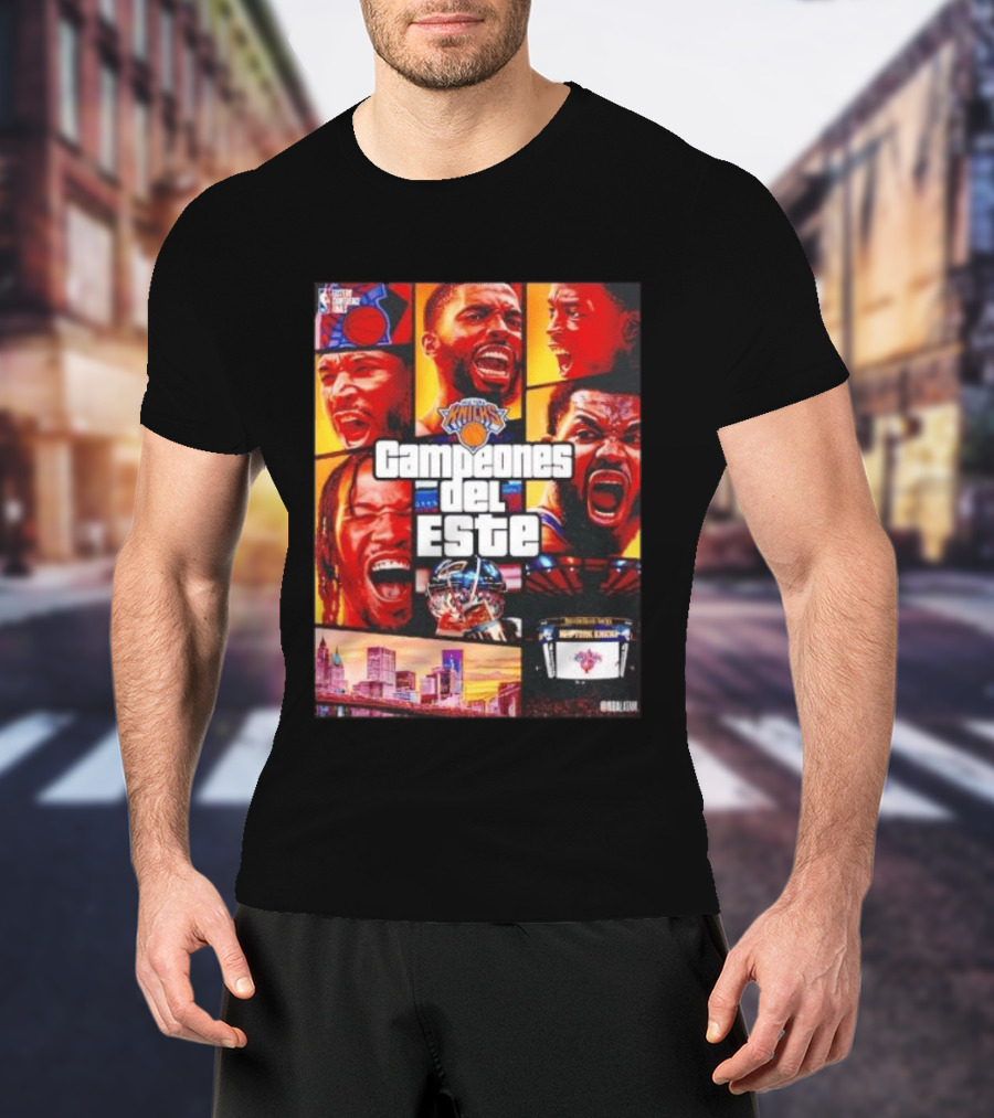 New York Knicks Campeones Del Este NBA Playoff Celebration T-Shirt