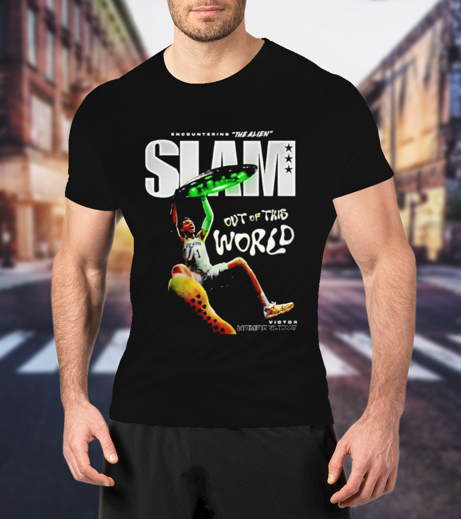 Encountering The Alien Slam Out Of This World Victor Wembanyama T-Shirt