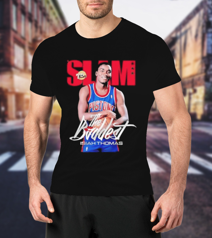 Slam Isiah Thomas The Baddest Pistons T-Shirt