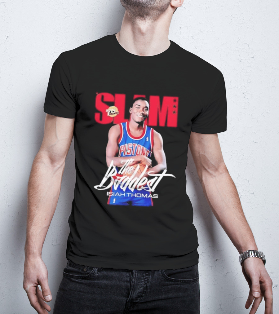 Slam Isiah Thomas The Baddest Pistons T-Shirt