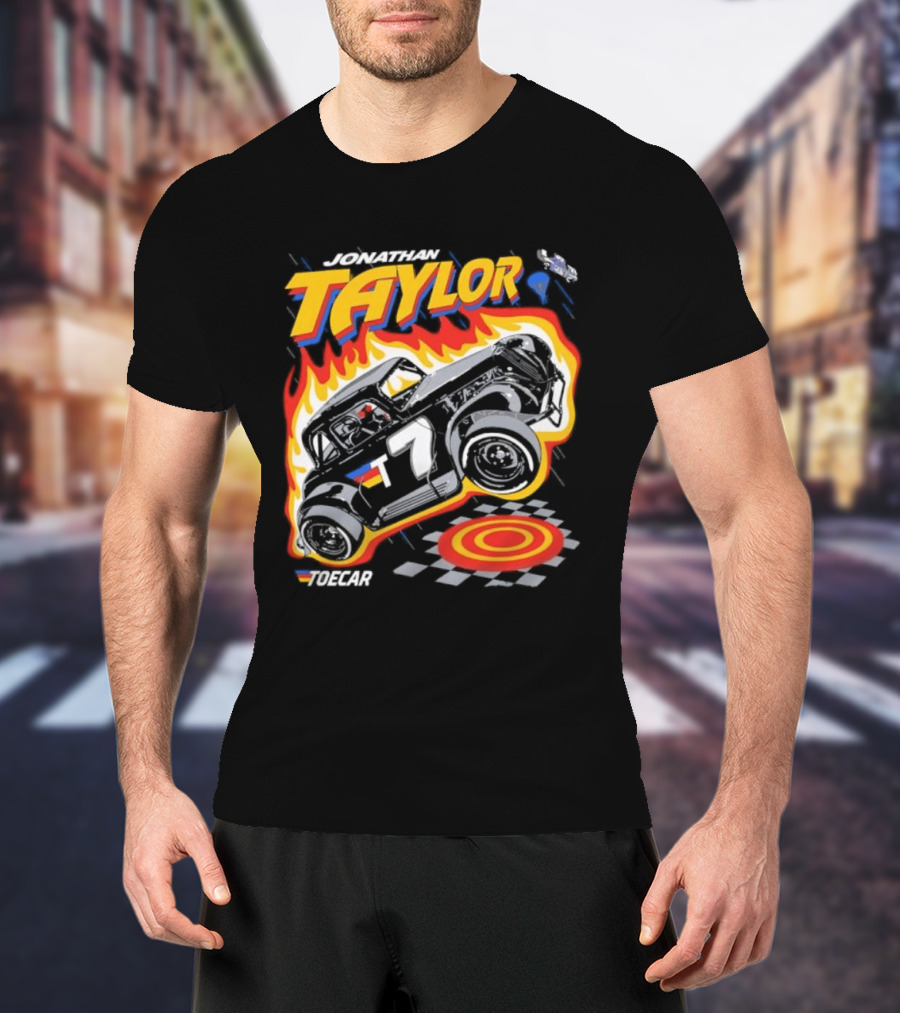 Jonathan Taylor Legend Modified Race Car Flames T-Shirt