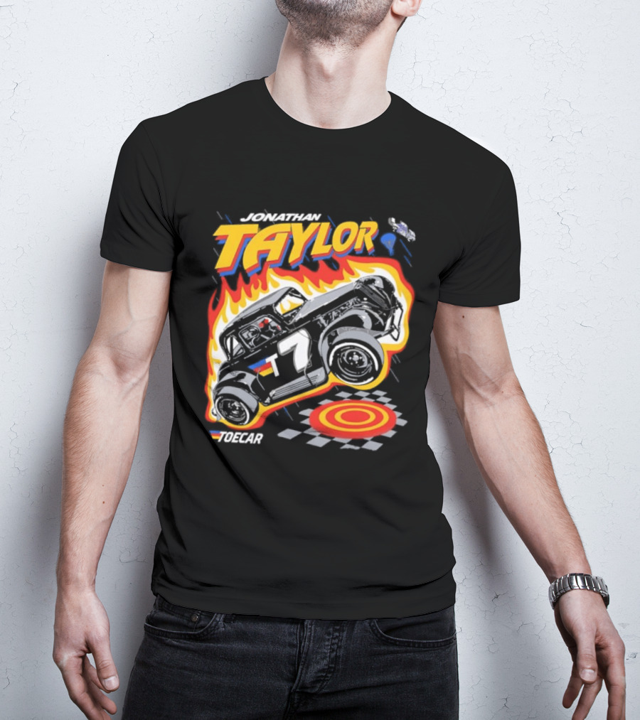 Jonathan Taylor Legend Modified Race Car Flames T-Shirt