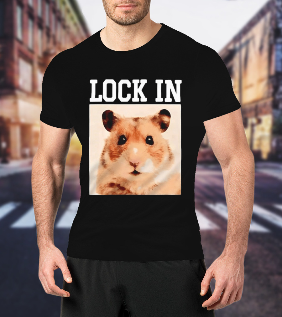 LOCK IN Hamster Cute Adorable Pet Animal T-Shirt