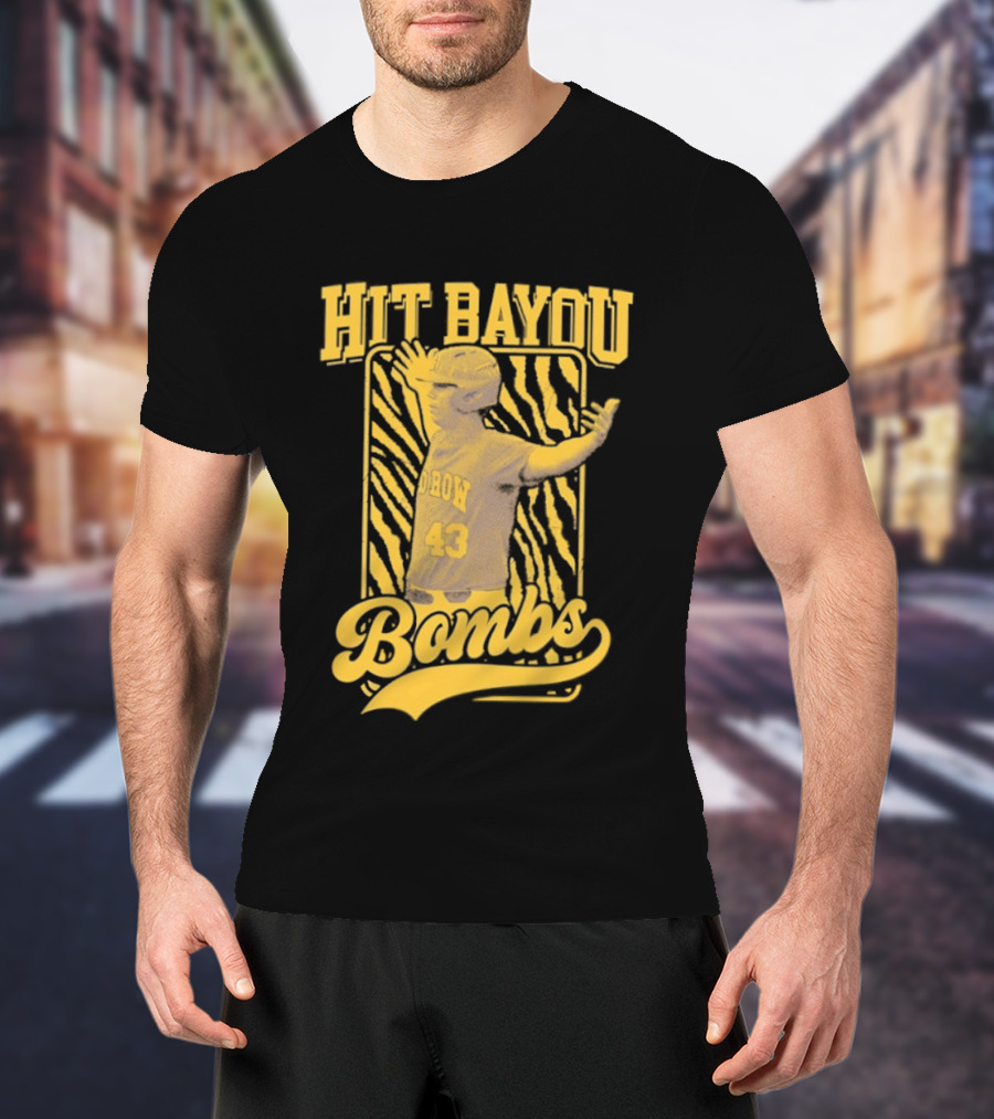 LSU Baseball Hit Bayou Bombs 43 Player T-Shirt