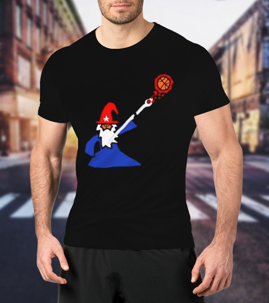 Washington Wizards NBA Basketball Player Wizard Hat Star Basketball T-Shirt