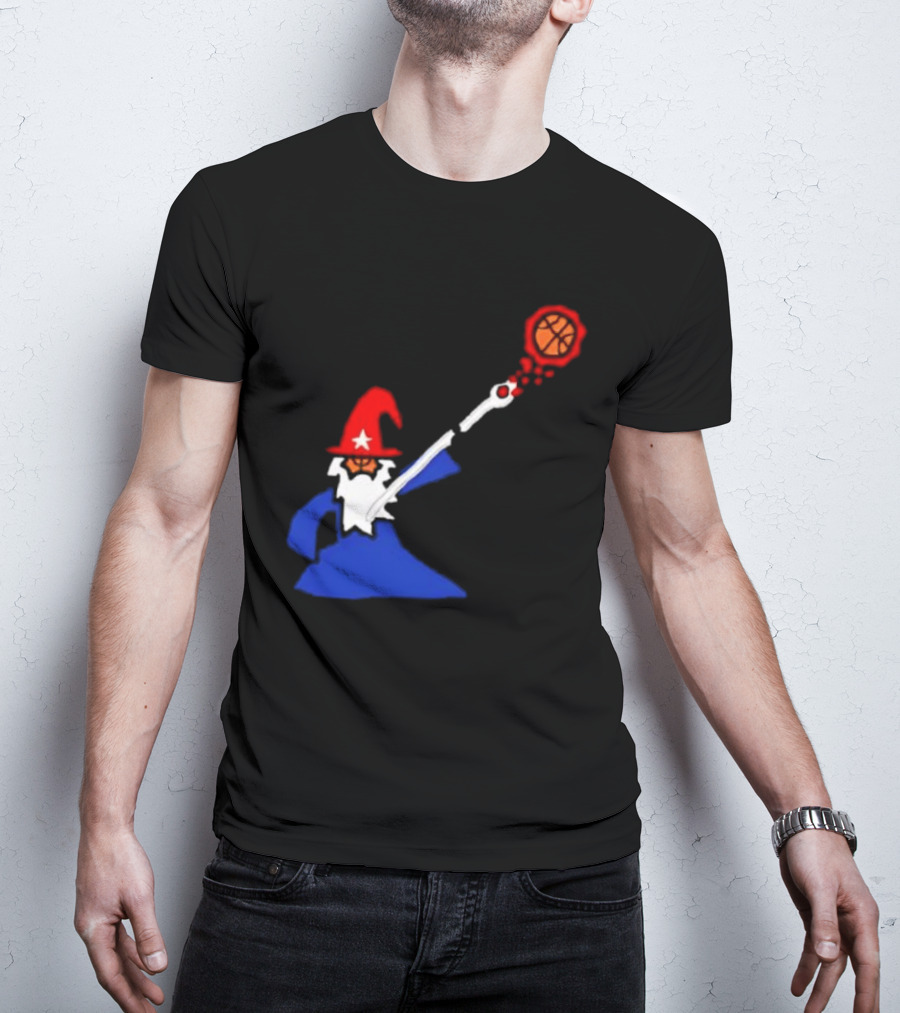 Washington Wizards NBA Basketball Player Wizard Hat Star Basketball T-Shirt