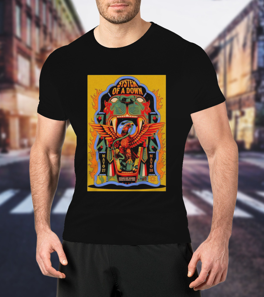 System Of A Down Mexico City Estadio GNP Seguros May 27 28 2026 T-Shirt