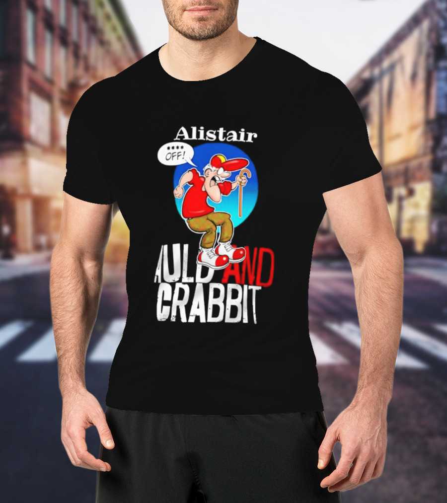 Alistair Auld And Crabbit Red Hat Cartoon Character With Cane T-Shirt