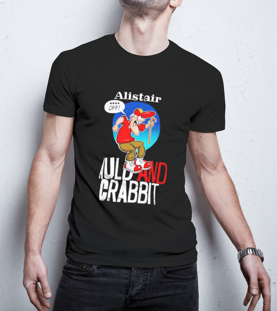 Alistair Auld And Crabbit Red Hat Cartoon Character With Cane T-Shirt