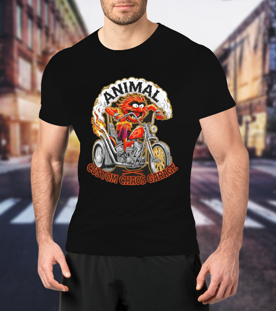 Animal Custom Chaos Garage Bikers Muppe T-Shirt