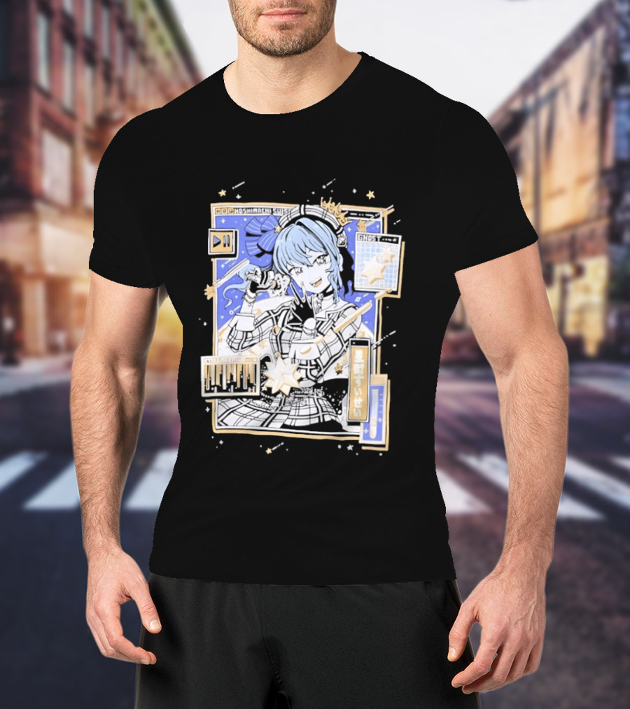 Hoshimachi Suisei GHOST Stellarstill VTuber Idol Celestial Starry Night Aesthetic T-Shirt