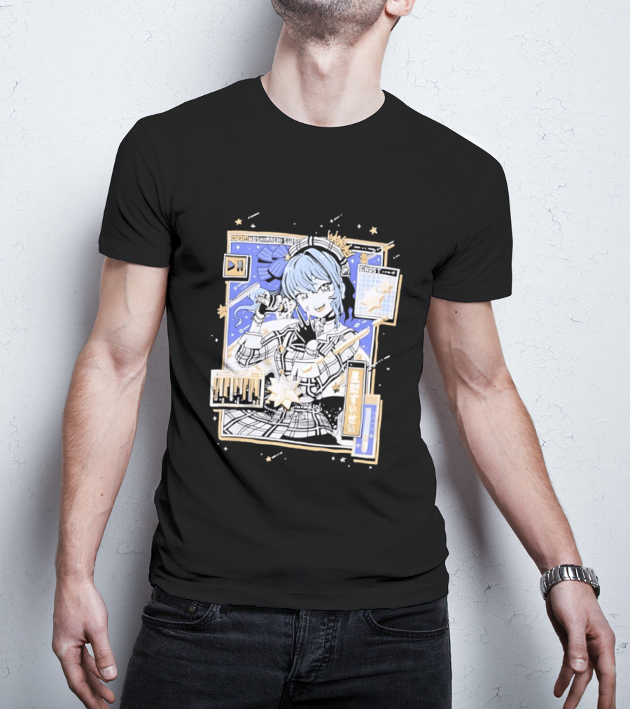 Hoshimachi Suisei GHOST Stellarstill VTuber Idol Celestial Starry Night Aesthetic T-Shirt