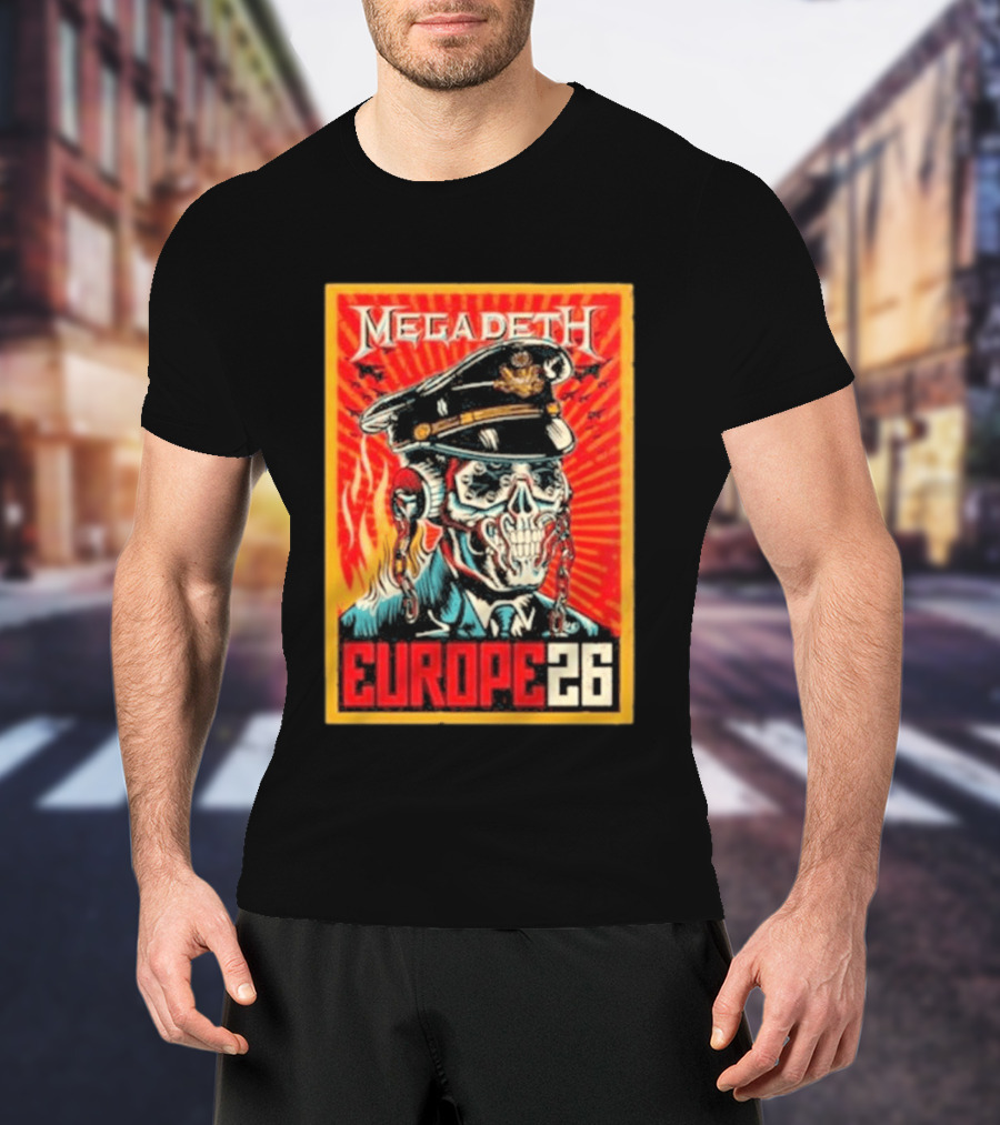 Megadeth Europe 26 Commander Vic Tour T-Shirt