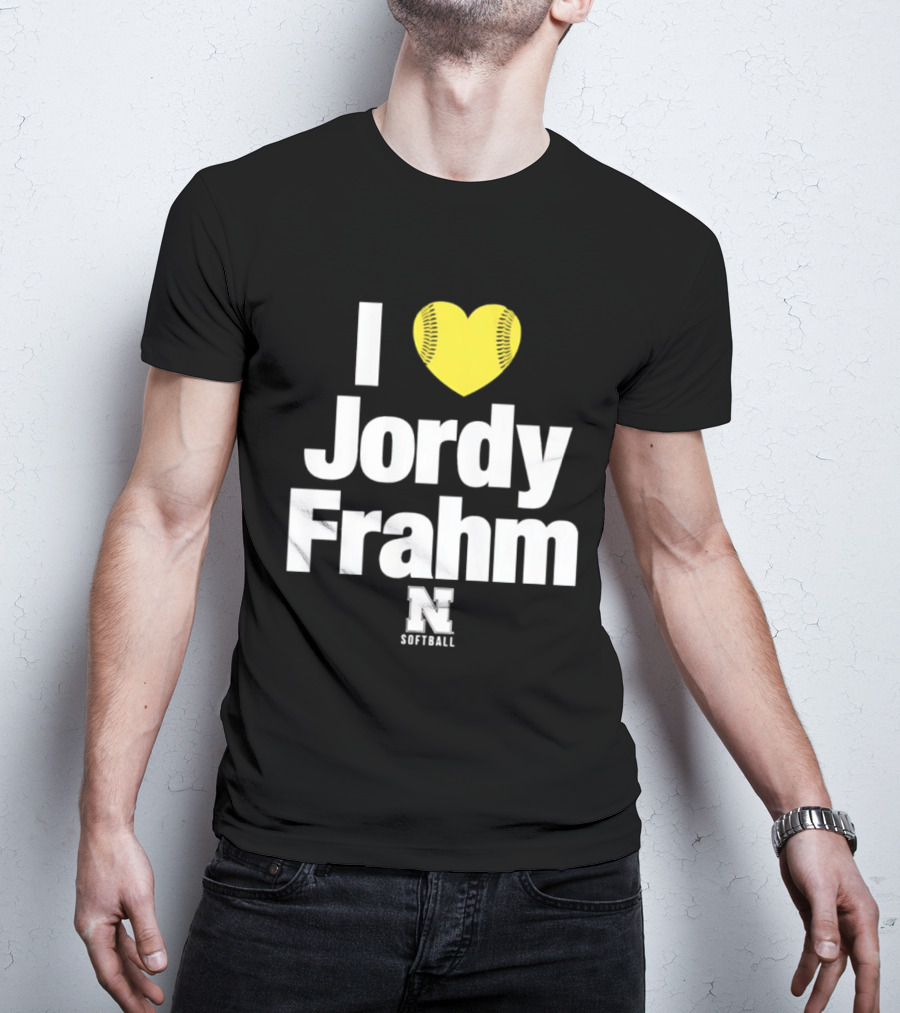 I Heart Jordy Frahm Nebraska Cornhuskers Softball T-Shirt