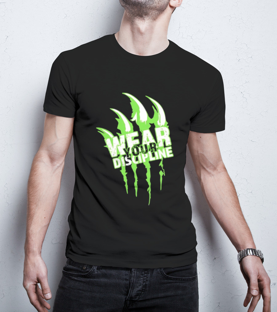 Distressed Green Claw Wear Your Discipline Claw Marks T-Shirt