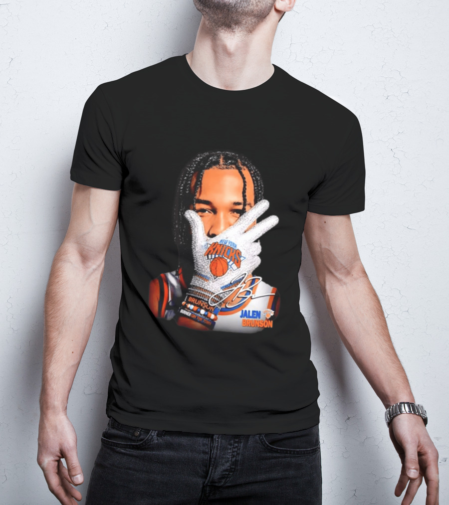 New York Knicks Jalen Brunson Iceman Burner Signature Basketball Player T-Shirt