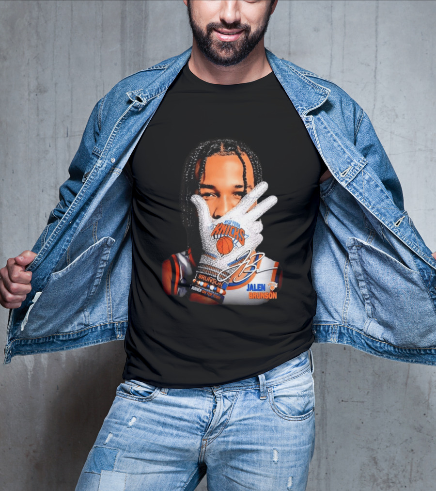 New York Knicks Jalen Brunson Iceman Burner Signature Basketball Player T-Shirt