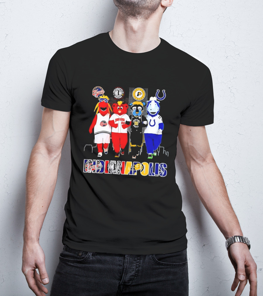 Indiana Fever Pacers Colts Indians Mascots Indianapolis T-Shirt