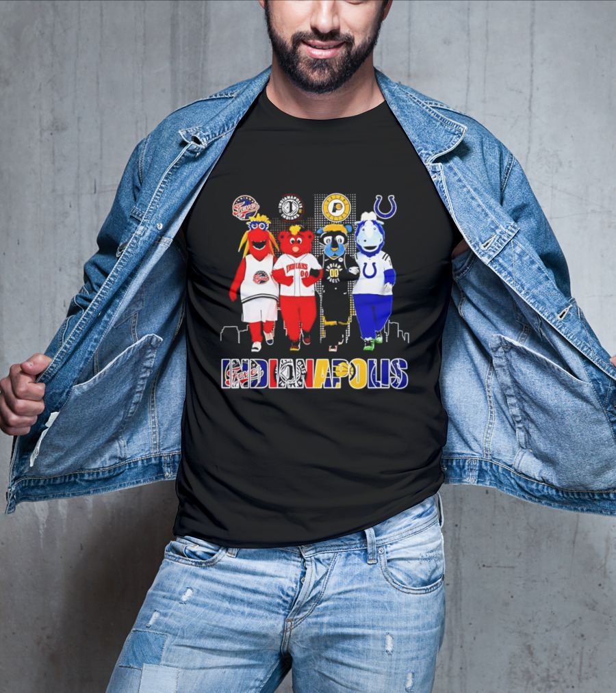 Indiana Fever Pacers Colts Indians Mascots Indianapolis T-Shirt