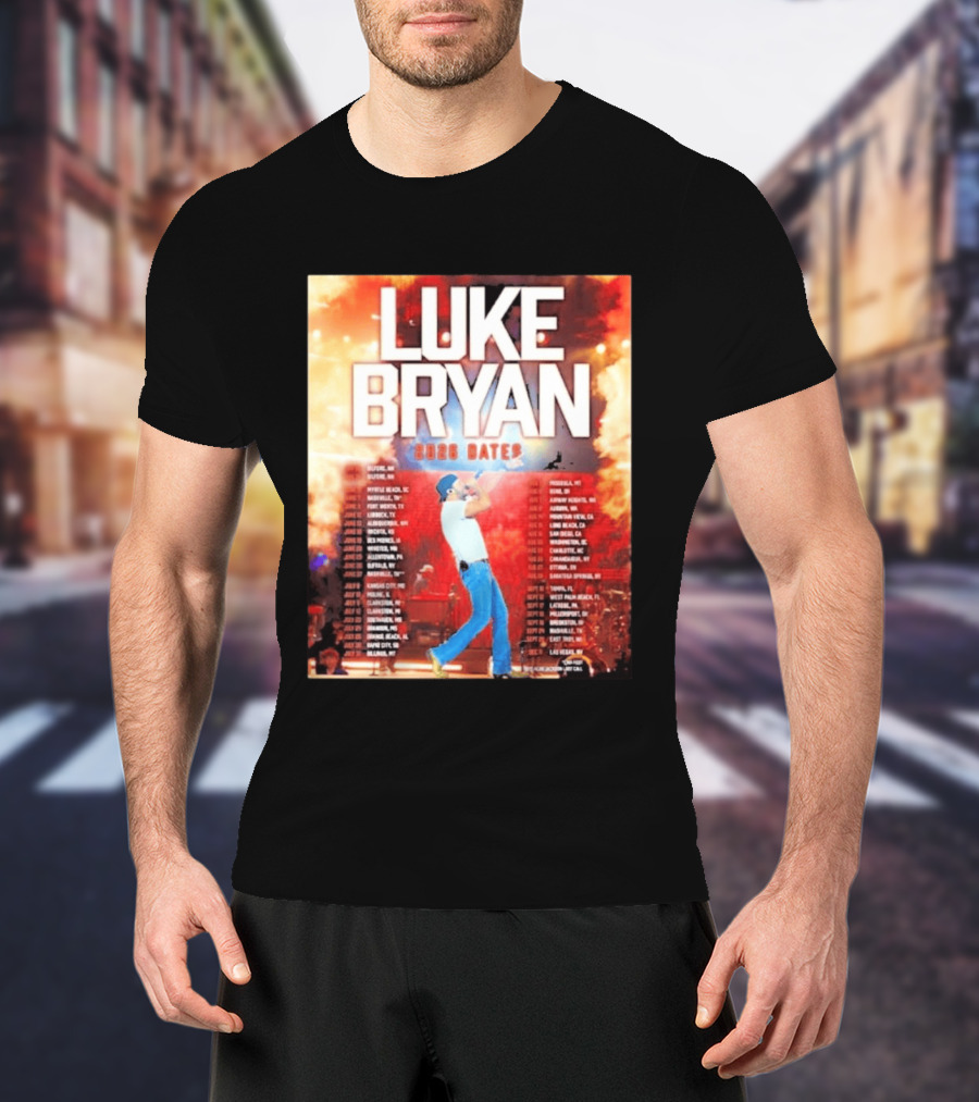 Luke Bryan 2026 Dates Tour Cities Concert Events T-Shirt