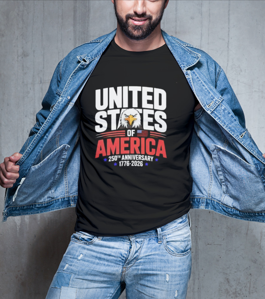 United States Of America 250th Anniversary 1776 2026 Celebration T-Shirt