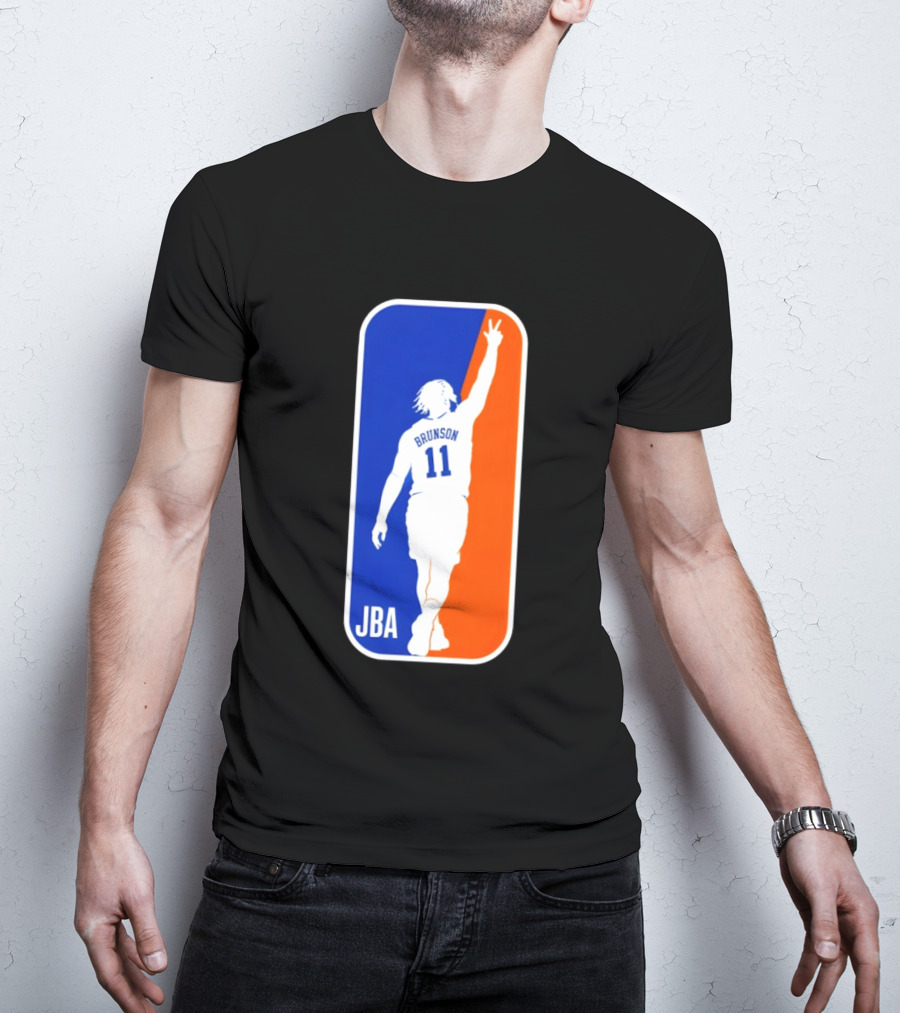 Jalen Brunson 11 JBA Basketball Victory Sign New York T-Shirt