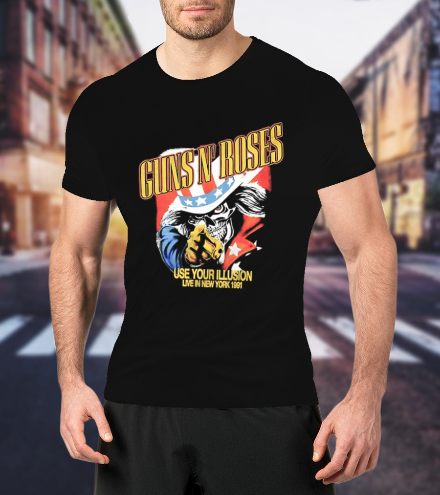 Guns N' Roses Use Your Illusion Live In New York 1991 Uncle Sam T-Shirt
