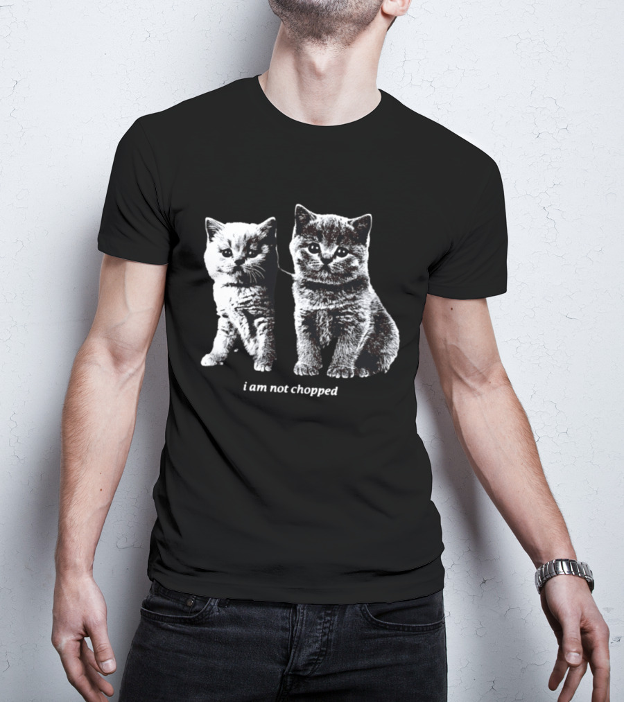 I Am Not Chopped Cats Duo Black And White Kitten T-Shirt