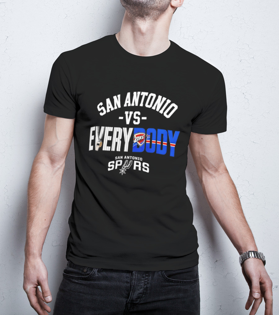 San Antonio Spurs Versus Everybody Oklahoma City Thunder NBA Basketball Rivalry T-Shirt