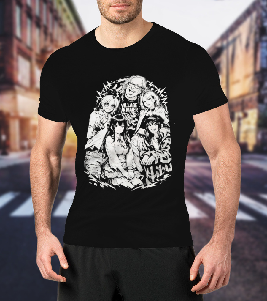 Andrew WK Village Maier Anime Characters T-Shirt