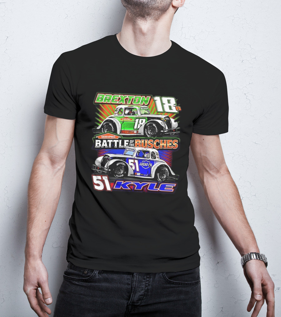 Brexton 18 Busch Kyle 51 Battle Of The Busches Racing T-Shirt
