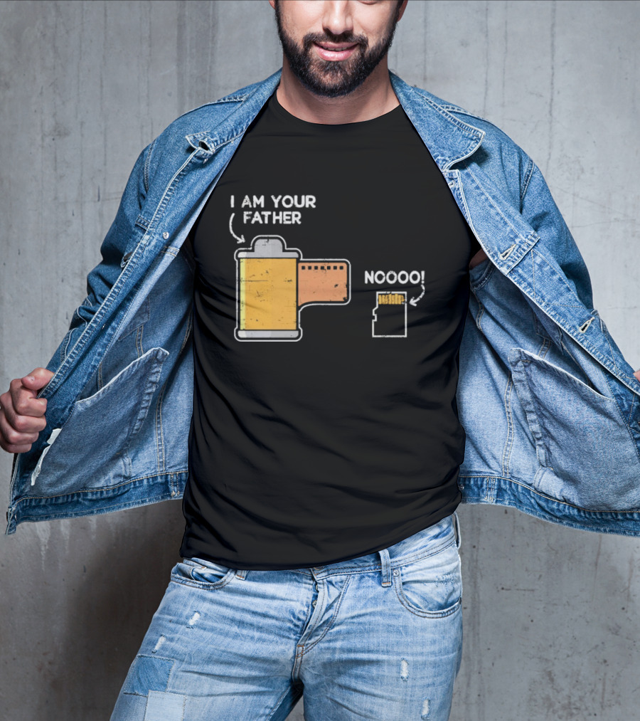 I Am Your Father Nooo Film Roll Memory Card Humor T-Shirt