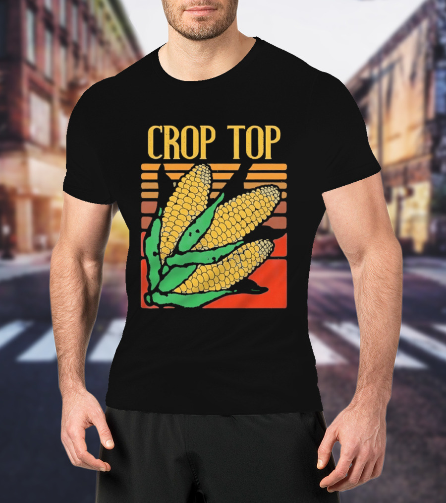 CROP TOP Corn Cobs Maize Sweetcorn Vegetable Agriculture Farm Harvest T-Shirt