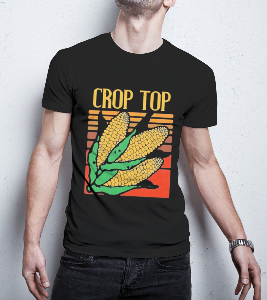 CROP TOP Corn Cobs Maize Sweetcorn Vegetable Agriculture Farm Harvest T-Shirt