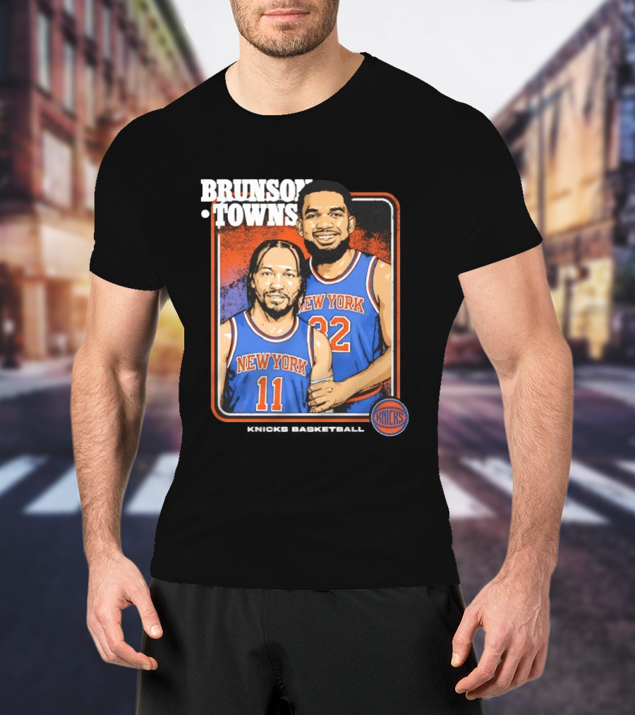 New York Knicks Brunson Towns Stepbrothers 32 11 T-Shirt
