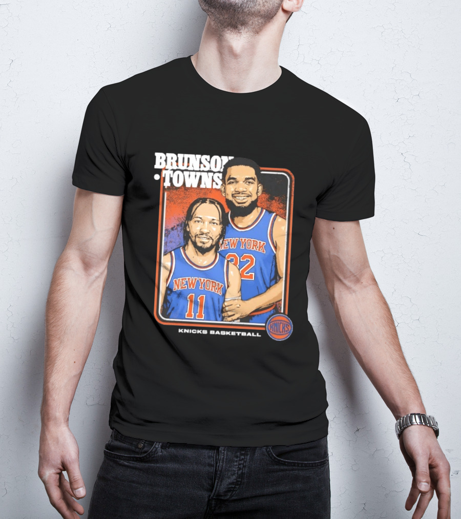 New York Knicks Brunson Towns Stepbrothers 32 11 T-Shirt