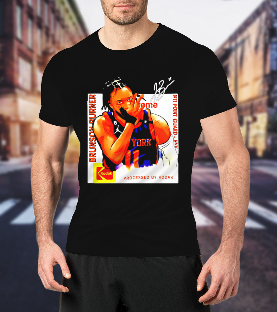 Jalen Brunson Burner New York Kodak #11 Point Guard NYY T-Shirt