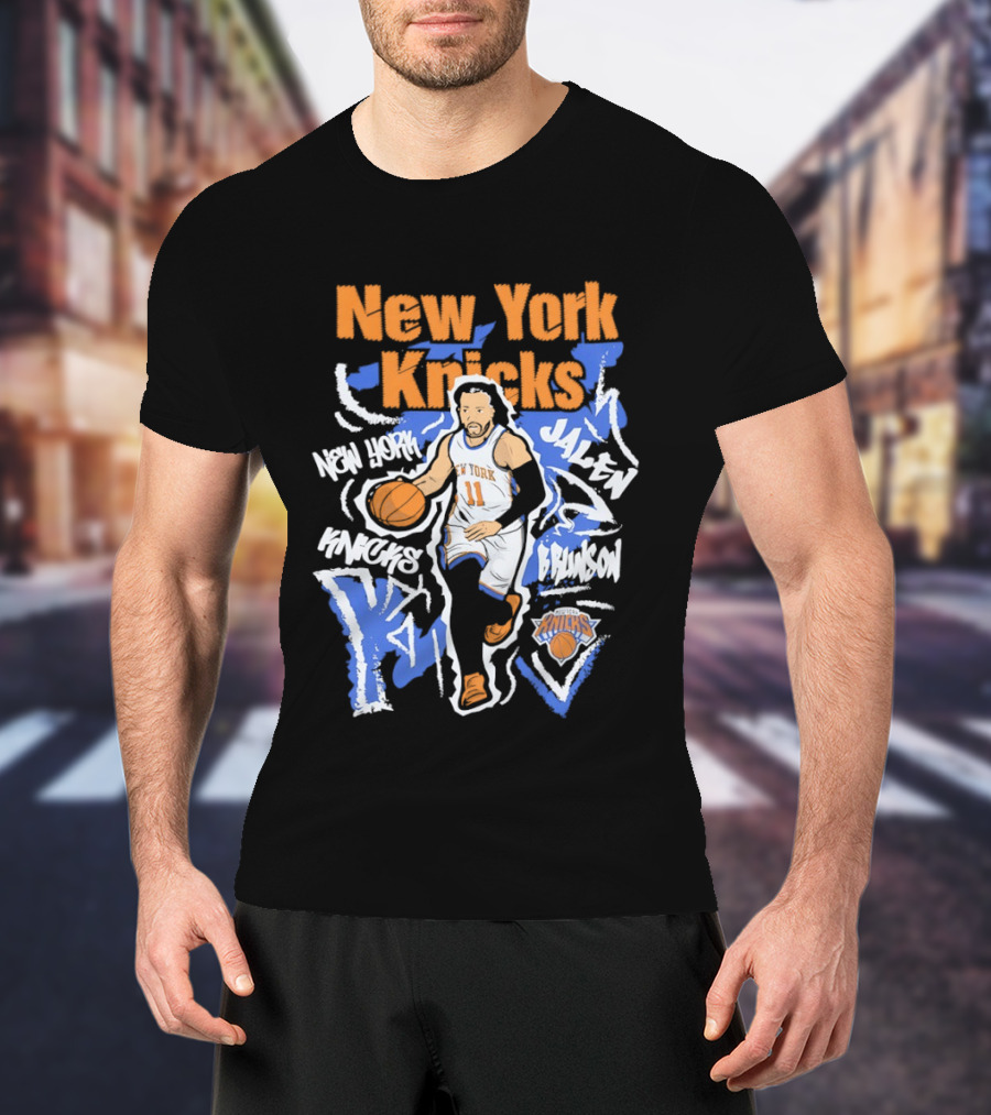New York Knicks Jalen Brunson Dribbling Basketball 11 T-Shirt