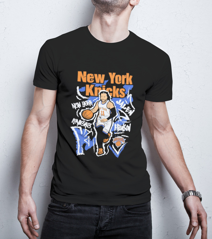 New York Knicks Jalen Brunson Dribbling Basketball 11 T-Shirt