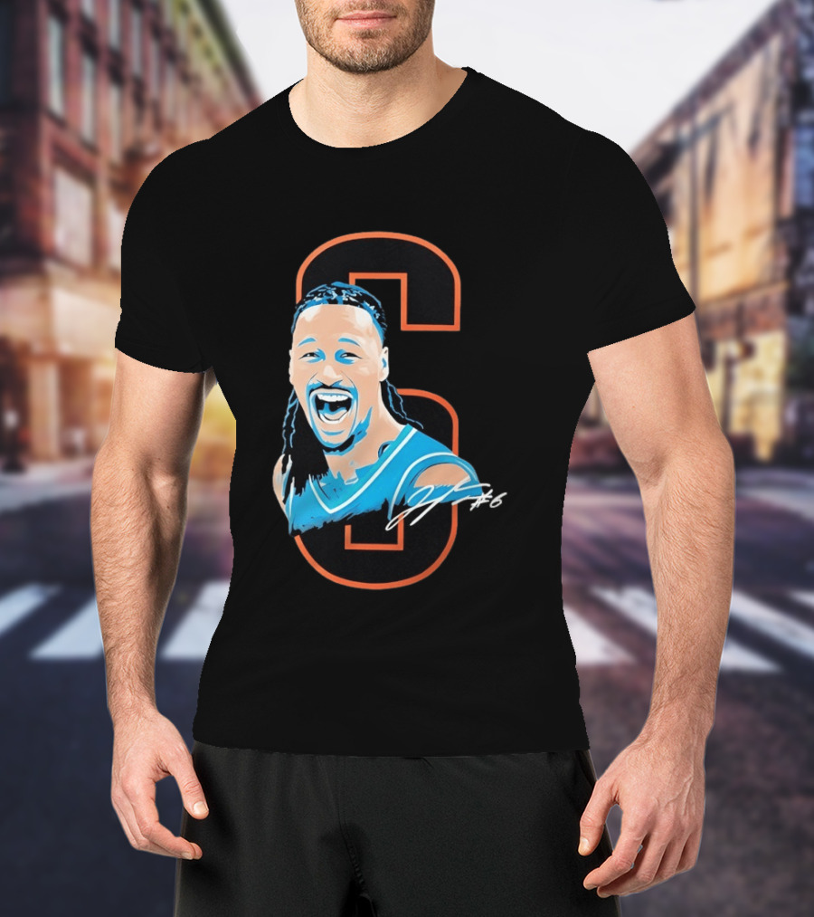Jaylin Williams Number 6 Oklahoma City Thunder Basketball Signature T-Shirt
