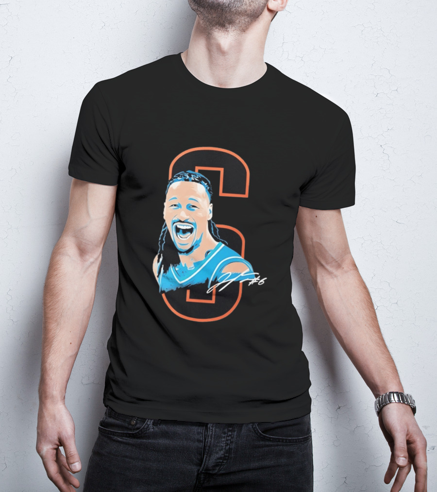 Jaylin Williams Number 6 Oklahoma City Thunder Basketball Signature T-Shirt