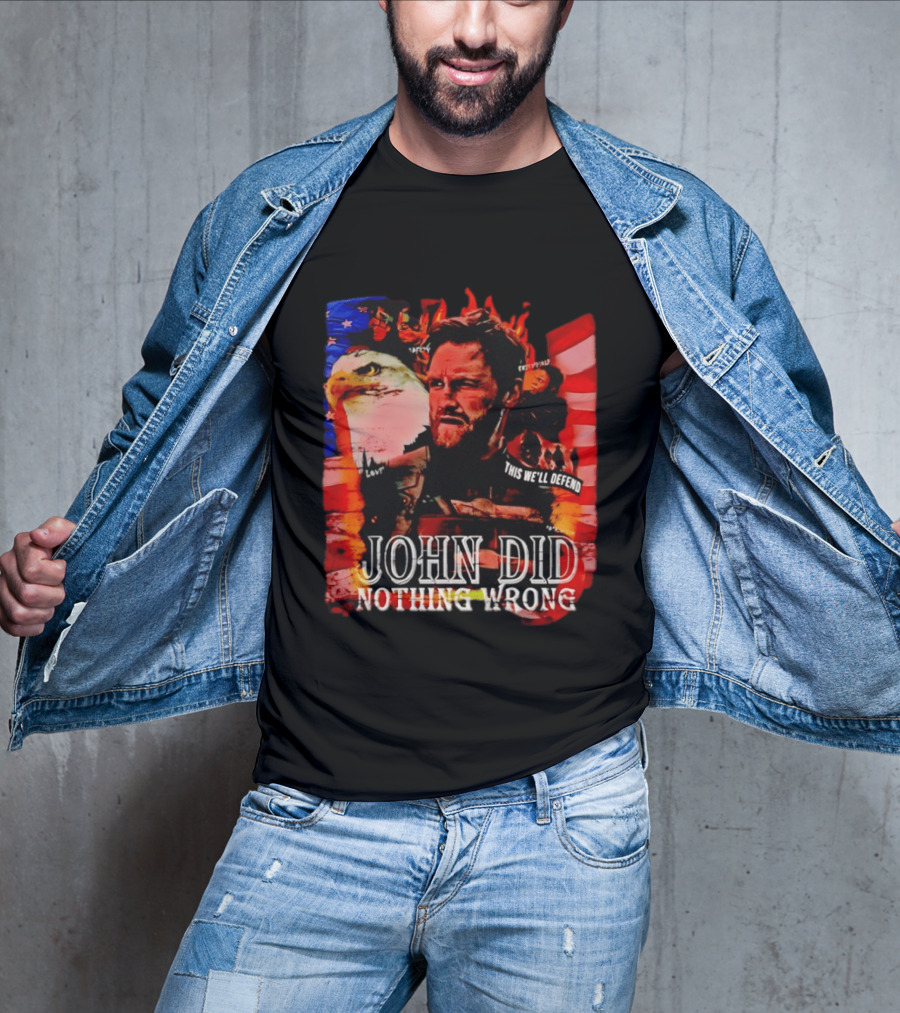 John Walker Marvel Falcon Winter Soldier This We'll Defend American Flag Eagle T-Shirt