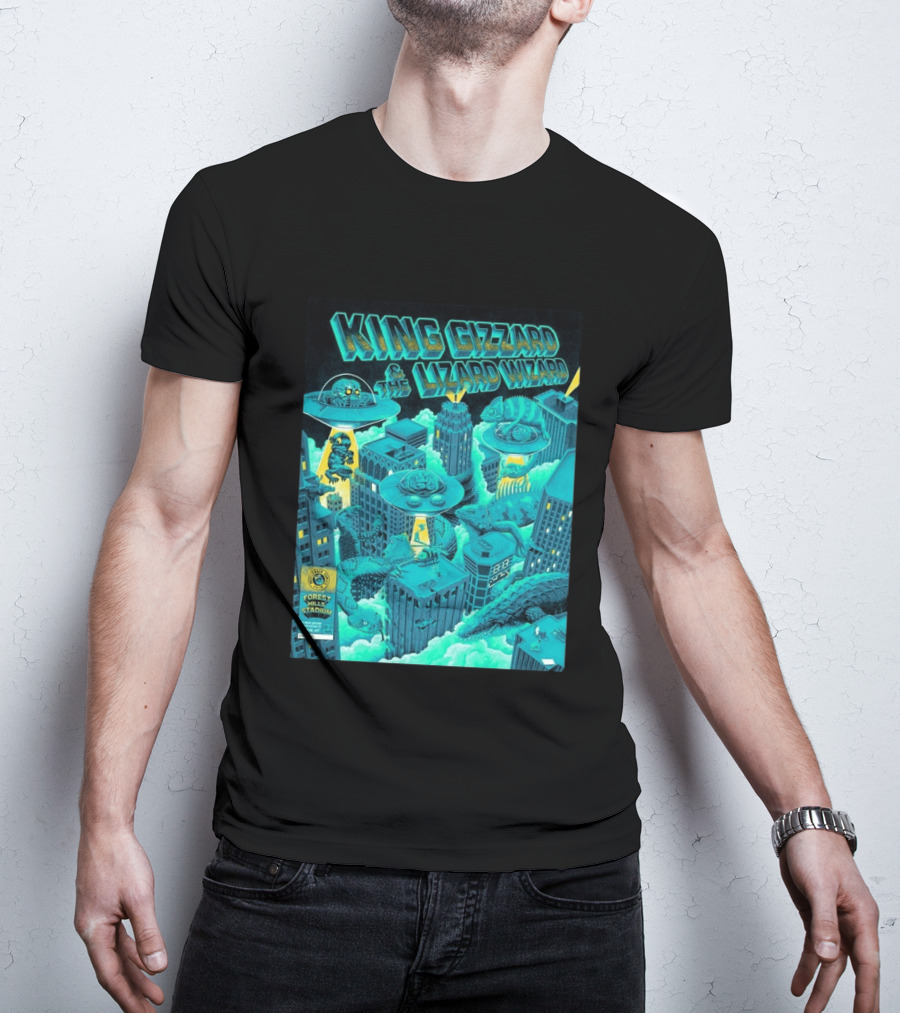 King Gizzard And The Lizard Wizard Forest Hills Stadium New York 2026 Event Reptilians Vs Alienoids August 20 21 T-Shirt