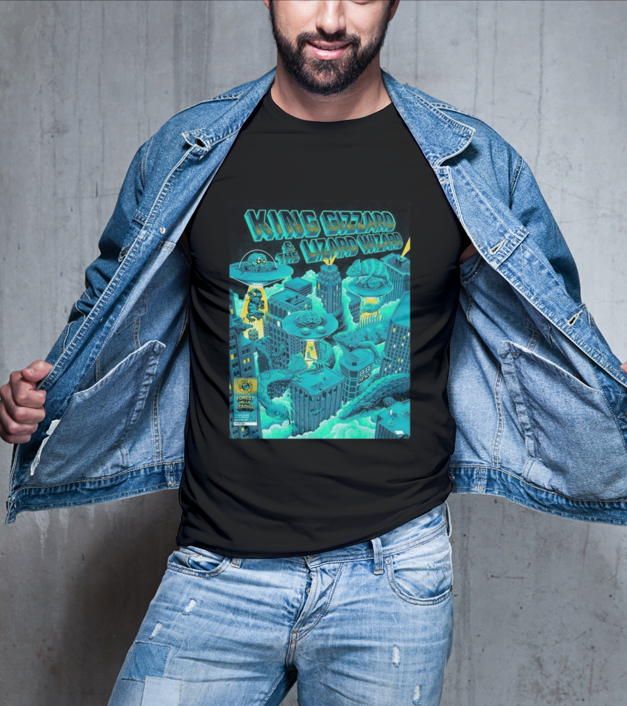 King Gizzard And The Lizard Wizard Forest Hills Stadium New York 2026 Event Reptilians Vs Alienoids August 20 21 T-Shirt