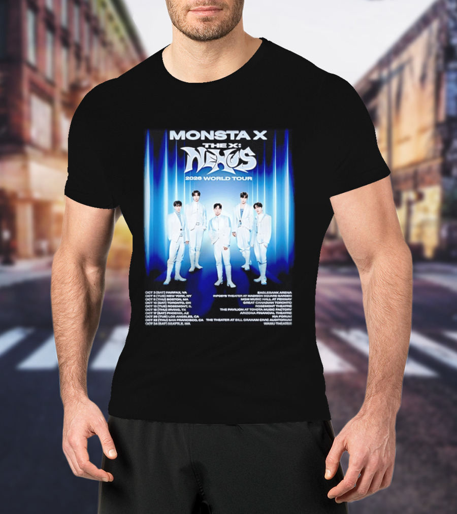 Monsta X The X Nexus 2026 World Tour Dates And Venues T-Shirt