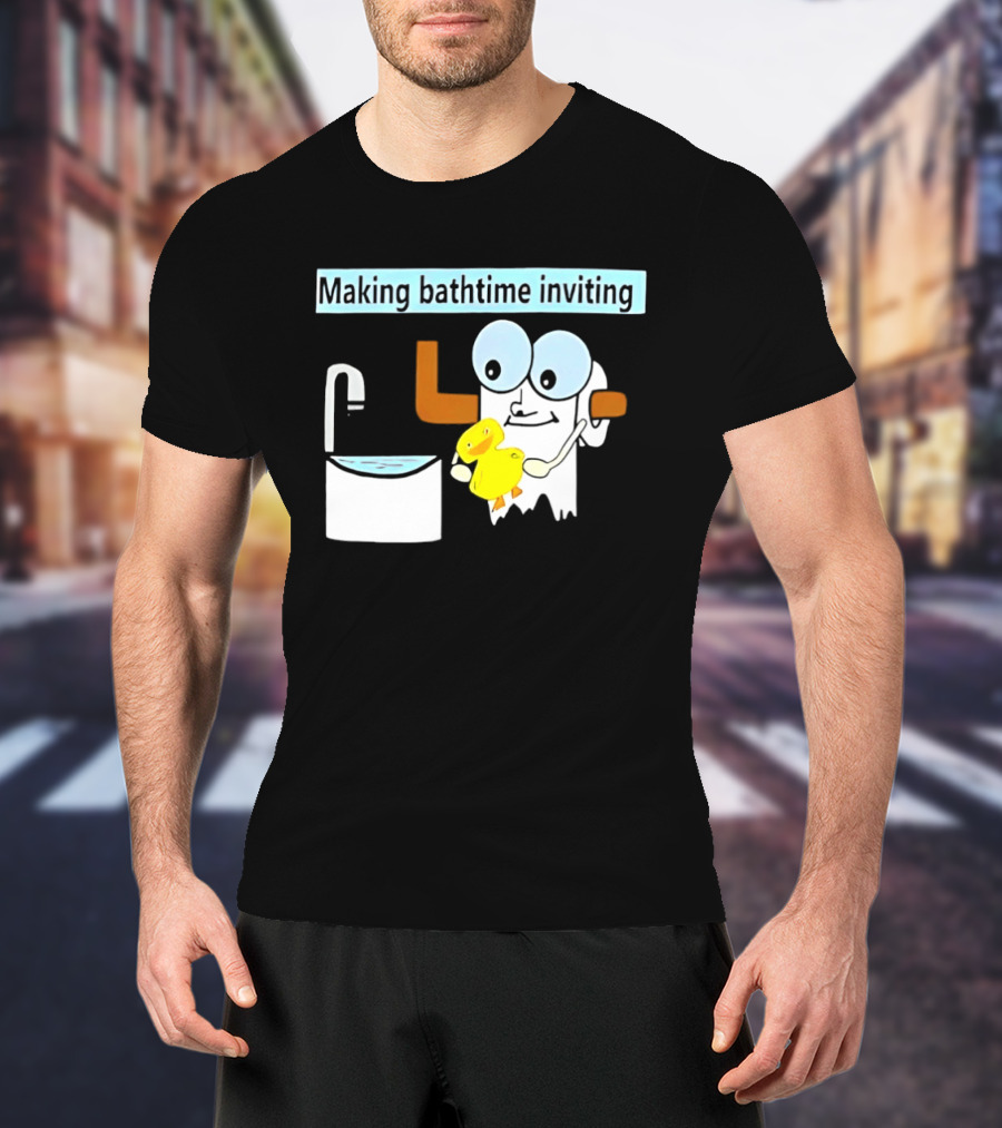 Making Bathtime Inviting No Face Spirited Away Rubber Duck Bathhouse T-Shirt