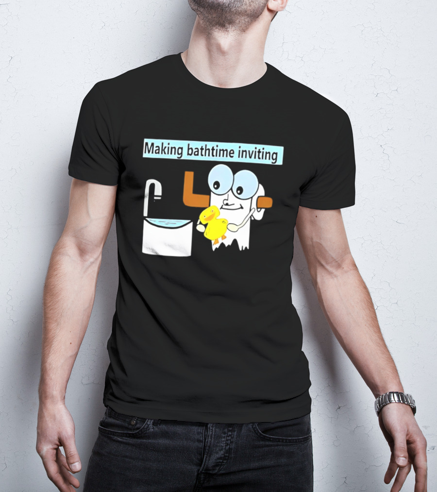 Making Bathtime Inviting No Face Spirited Away Rubber Duck Bathhouse T-Shirt