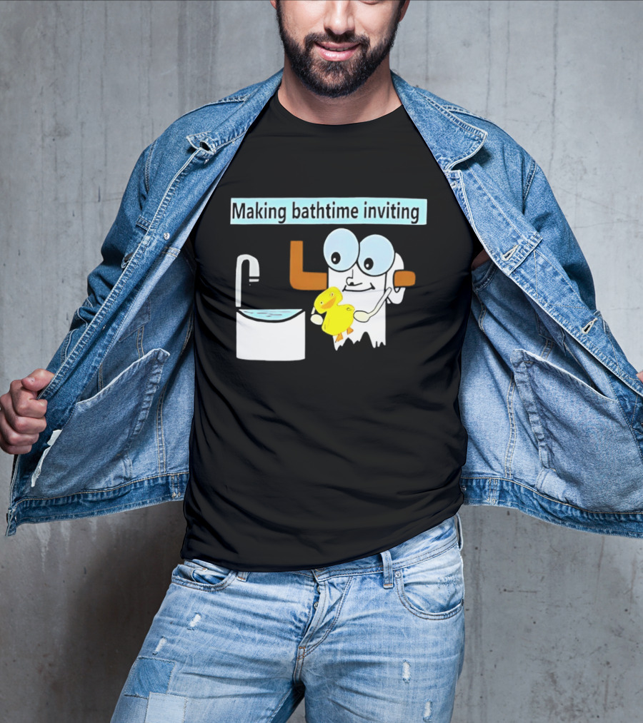 Making Bathtime Inviting No Face Spirited Away Rubber Duck Bathhouse T-Shirt