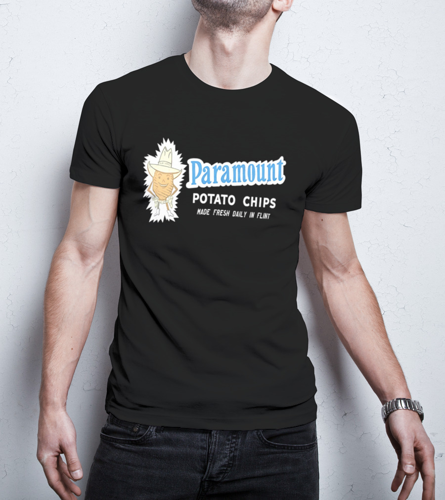 Paramount Potato Chips Made Fresh Daily In Flint Cowboy T-Shirt