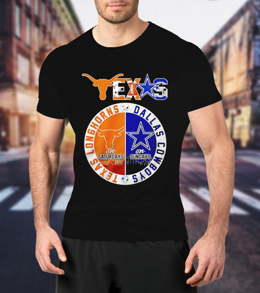 Texas Longhorns Dallas Cowboys Game Day Weekend Saturdays Sundays T-Shirt